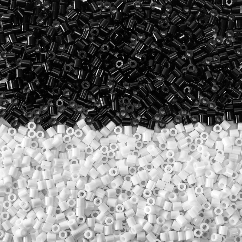 Augsun Fuse Beads, 1500Pcs Black White Melty Beads 5mm Iron Beads for Arts and Crafts - Image 1